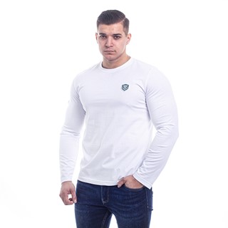 Koszulka longsleeve biała "basic"