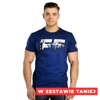 Zestaw koszulka granatowa + bluza czarna