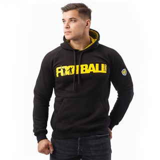 Bluza czarna z kapturem "football"